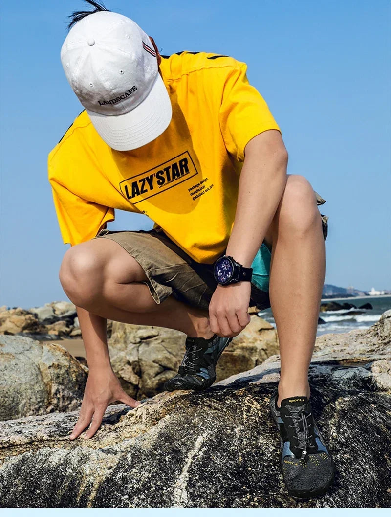 Men Lightweight Refreshing Aqua Boots Breathable Women Outdoor Water Shoes Anti-Slippery Wear-Resistant Sports Hiking Sneakers