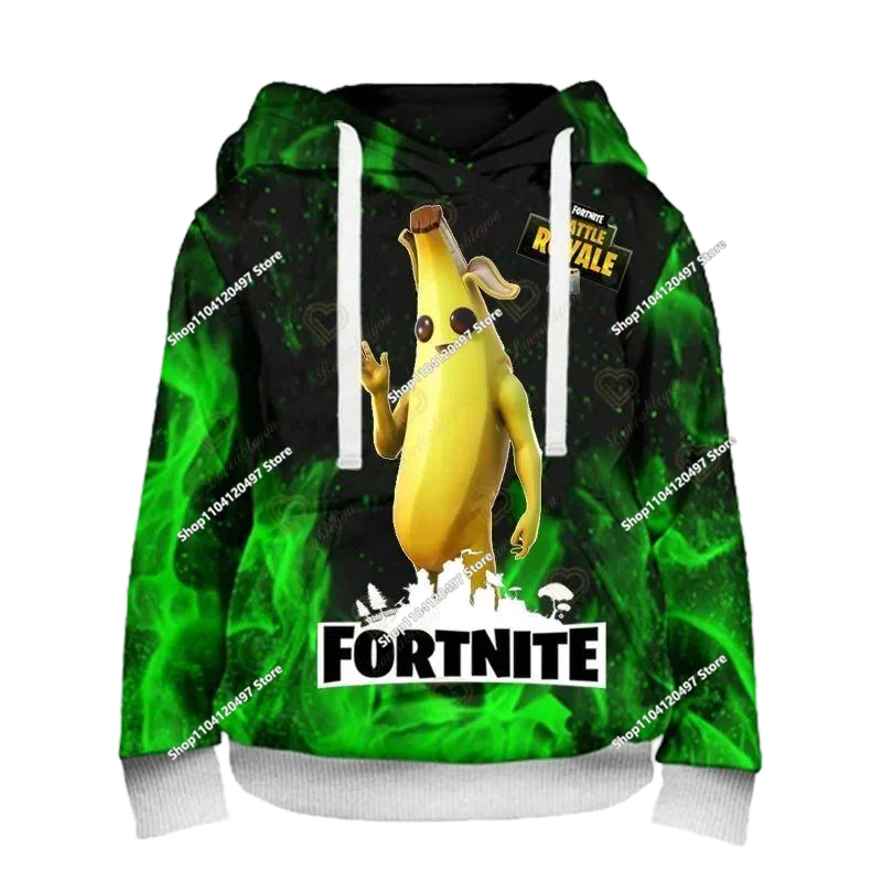 Neues Fortnite 3D-digital bedrucktes Kapuzensweatshirt für Kinder – modischer, trendiger Casual-Pullover, Geburtstagsgeschenk
