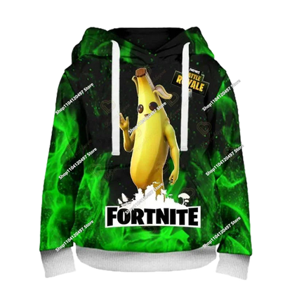 Neues Fortnite 3D-digital bedrucktes Kapuzensweatshirt für Kinder – modischer, trendiger Casual-Pullover, Geburtstagsgeschenk