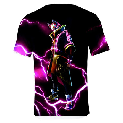 T-shirt 3D natalizia Fortnite, maglietta Battle Royale streetwear per bambini, Victory Game, uomo e donna, T-shirt Harajuku per adolescenti