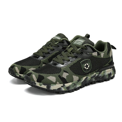 Men’s Camouflage Breathable Sports Shoes Comfortable Non-Slip Soft-Soled Shoes Suitable for Outdoor Activities