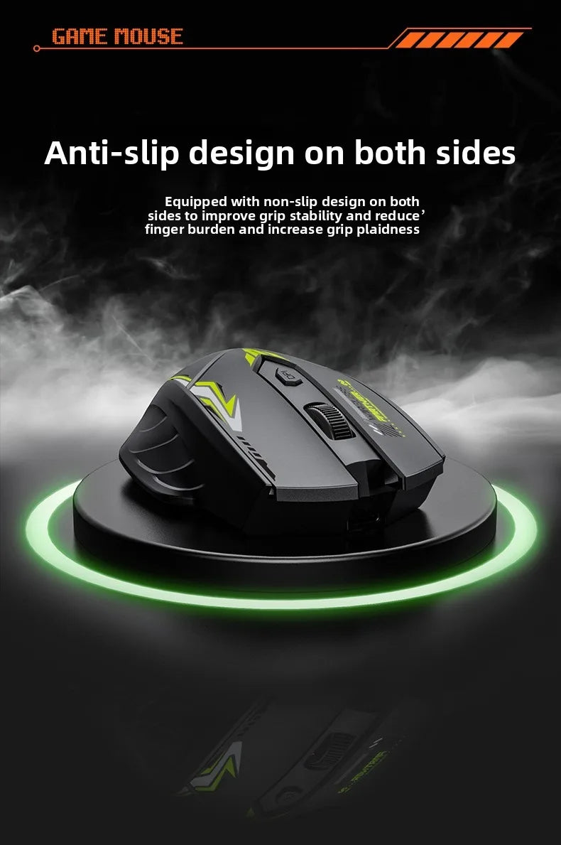 Wireless Gaming Mouse 2.4G USB Silent Mouse Dual Mode Bluetooth Rechargeable 1600DPI Mouse Computer Silent Mice for PC Laptop