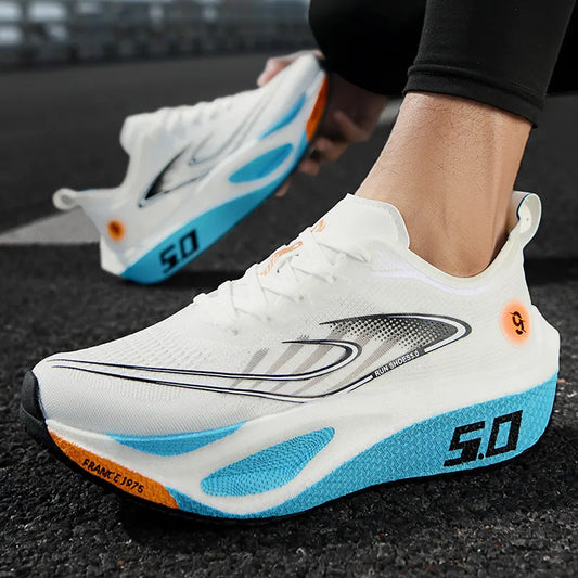 New Sports Shoes for Men & Women, Running Sneakers with Carbon Plate, Male Marathon Racing, Shock-Absorbing Athletics Training Shoes