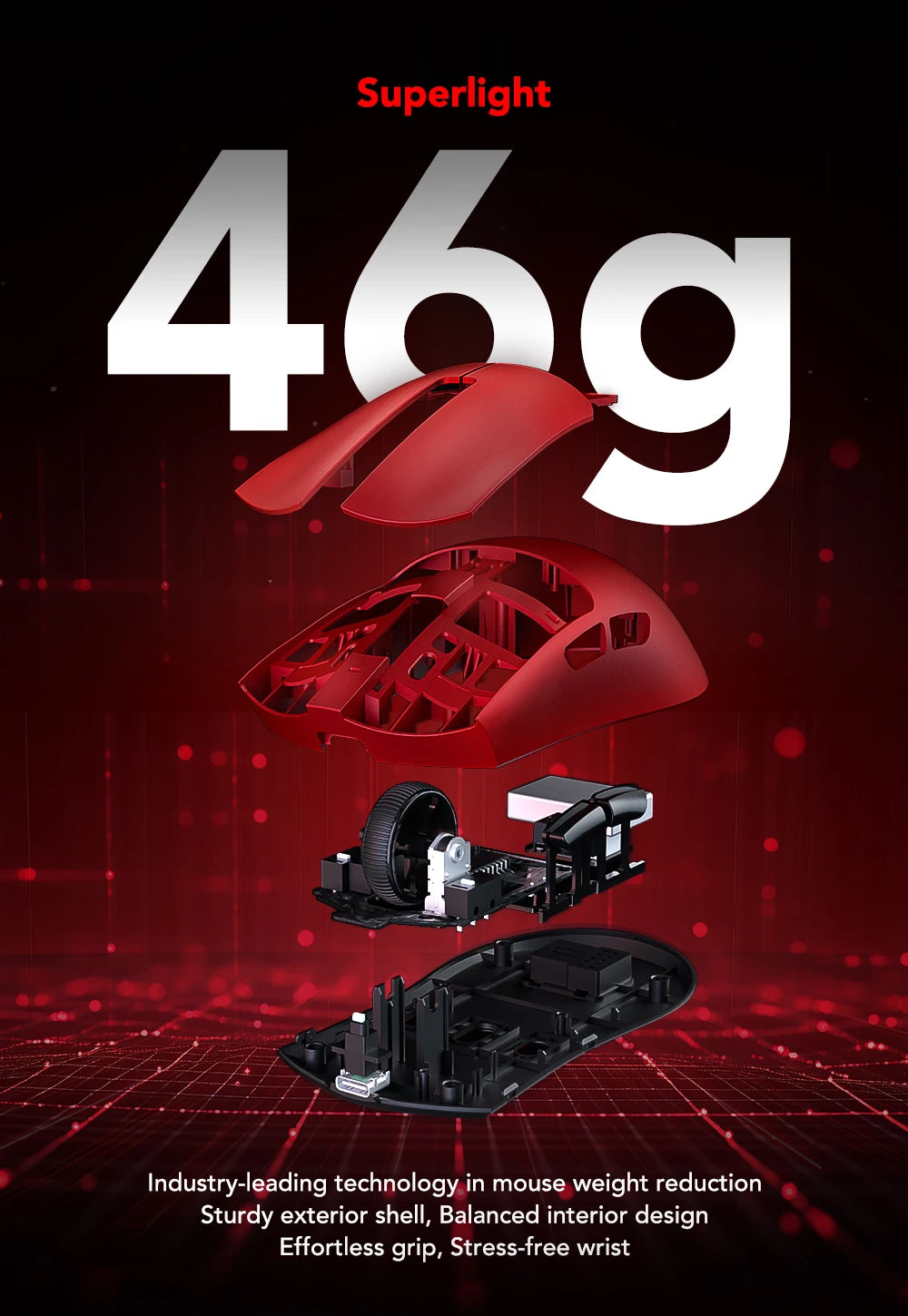 KYSONA Jupiter Series Gaming Mouse  Wired Wireless Mice 8Khz PAW3950 Sensor  Bluetooth 46g Rechargeable Web Driver For PC laptop