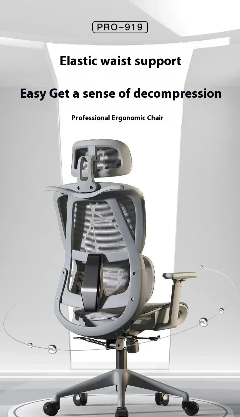 Office Chair Gaming Desk Ergonomic Computer Adjustable Armrests 3D Headrest Chair Lift Chair Back Can Tilt Back with Foo Pedals
