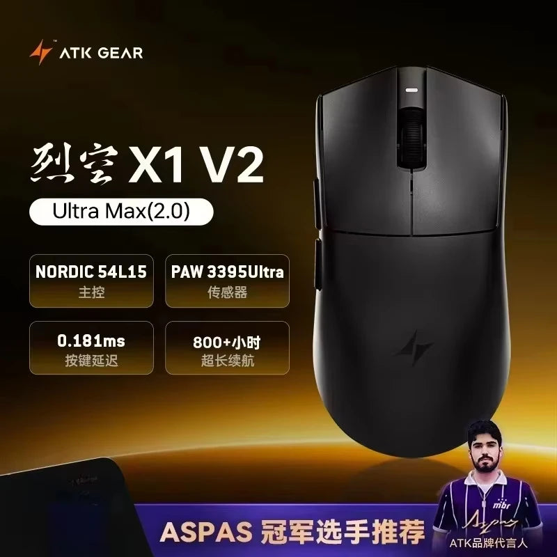 ATK Blazing Sky X1/X1V2 Mouse Gamer Wireless 8K Low Latency Lightweight FPS Liekong E-sports Gaming Mouse Custom Pc Accessories