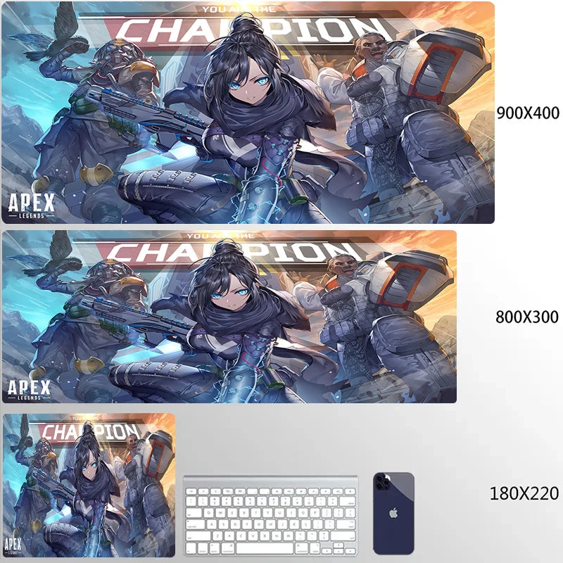800x300 Apex Legends Mousepad Xxl Funny Unique Desktop Pad Game Mousepad PC Size for large Edge Locking Game Keyboard Pad XL