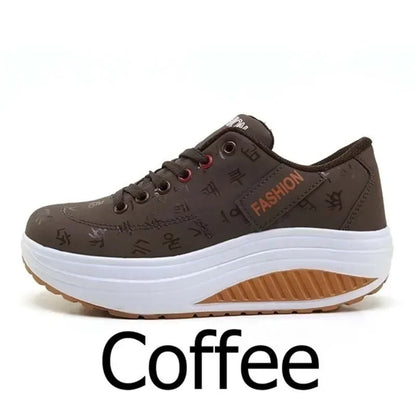 Scarpe casual da donna outdoor con suola spessa, platform alla moda, taglia grande 42, fondo piatto, scarpe sportive per camminata e corsa