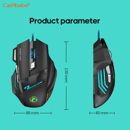IMICE X7 Optical Gaming Mouse Adjustable DPI Ergonomic Anti Slip Design Colorful Luminuse Suitable for Desktop Computers Laptop