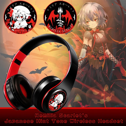 Cuffie anime over-ear Miku Nakano Sanjiu Bluetooth 5.0 – Headset gaming stereo wireless con bassi profondi, microfono e supporto per scheda TF