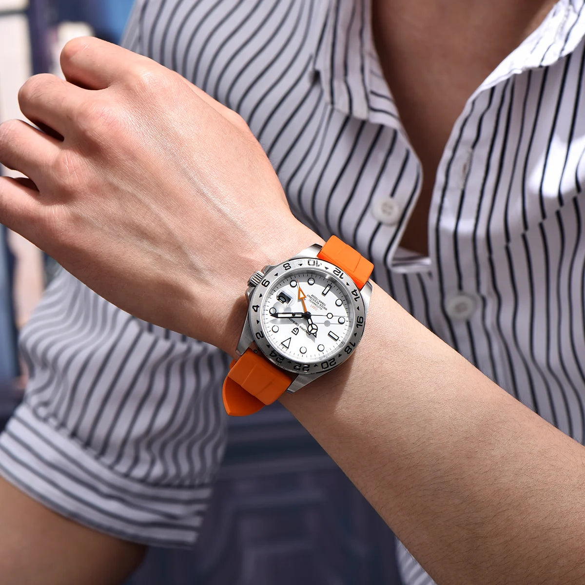 Pagani Design 2026 Nuevo reloj de buceo para hombre 42mm zafiro mecánico automático GMT 100m resistente al agua PD1682