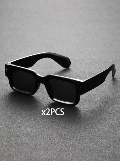 1PC Unisex Square Plastic Frame Trendy Classic Sunglasses For Outdoor Travel UV Protection Accessories