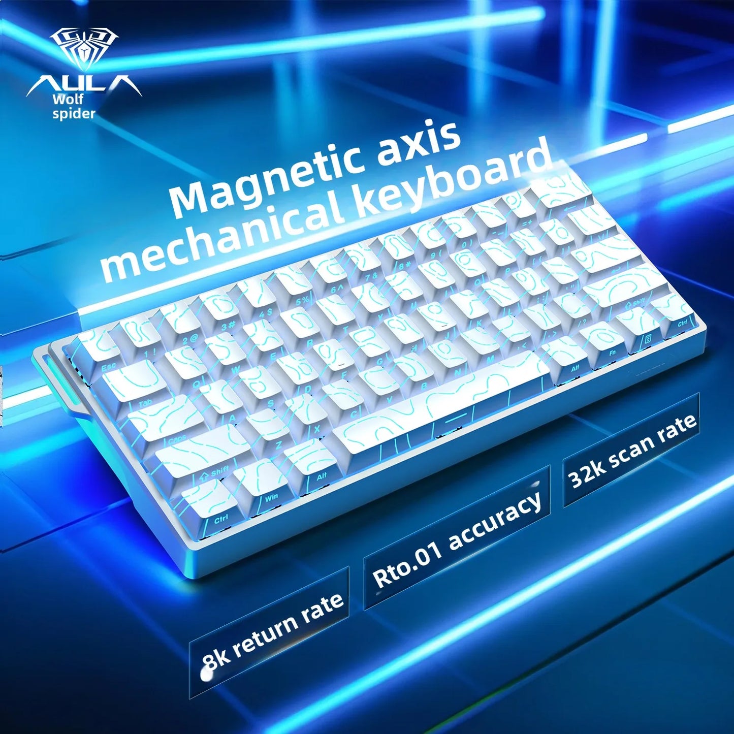 Aula Win60He Magnetic Switch Keyboard Wired Win 60 HE Mechanical Keyboard Esports Gamer Win68 Keyboards Custom Win60 He Gifts