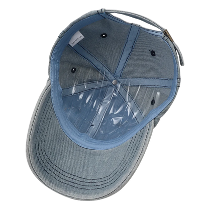 2024 New Solid Color Ripped Baseball Cap Washed Denim Snapabck Hat Hip Hop Breathable Streetwear Distressed Hats for Women Men