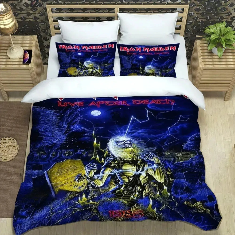 3D Rock Band I-Iron-M-Maiden Bedding Sets Exquisite Bed Supplies Set Duvet Cover Comforter Set Bedding Set Luxury Birthday Gift