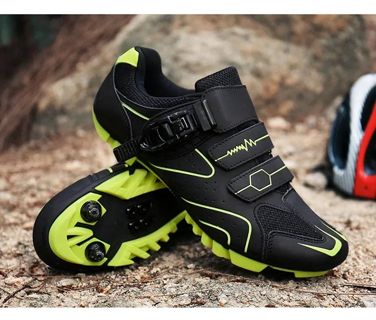 Unisex Hard Sole Cycling Shoes – 4-Season Road Bike Lock Pedal Shoes for MTB Outdoor Sports