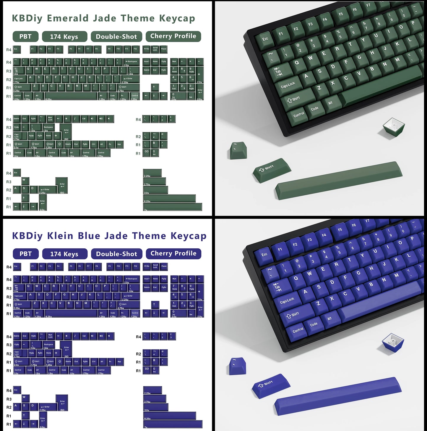 KBDiy GMK Illusion Tastenkappen Cherry-Profil Double-Shot PBT ISO-Tastenkappen für Gamer Mechanisches Tastatur-Kit Gaming Point Retro-Tastenkappe
