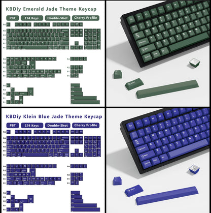 KBDiy GMK Illusion Tastenkappen Cherry-Profil Double-Shot PBT ISO-Tastenkappen für Gamer Mechanisches Tastatur-Kit Gaming Point Retro-Tastenkappe