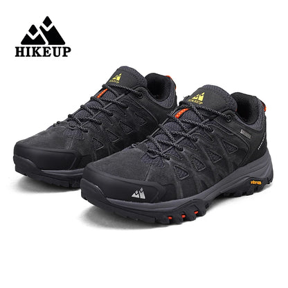 HIKEUP New Arrival Men's Hiking Shoes Breathable Lace Up Trekking Male Cushioning Outdoor Climbing Tourism Sneakers for Men