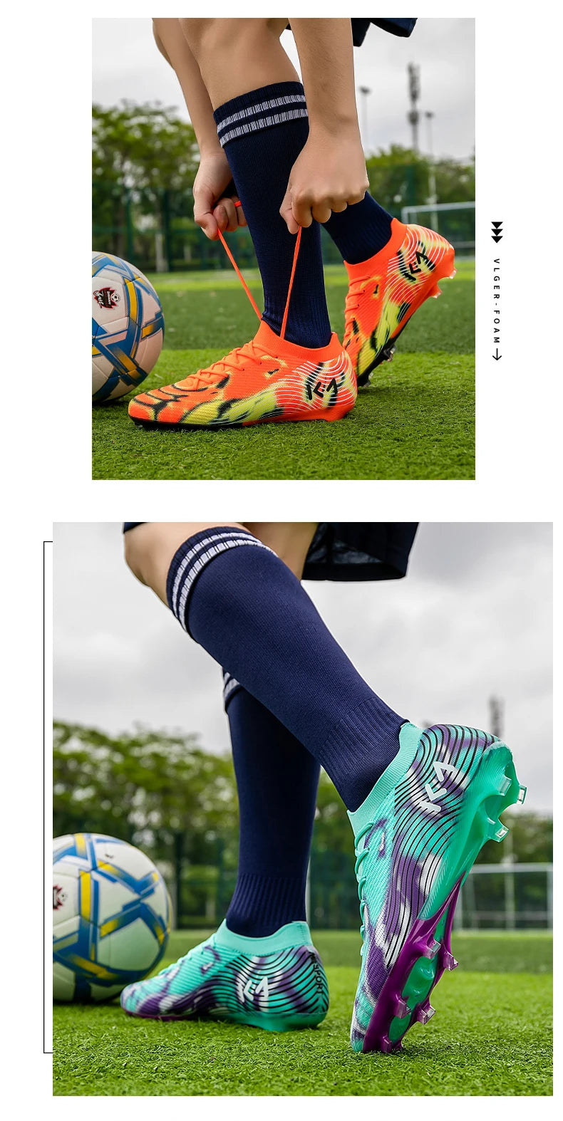 Professionelle Fußballschuhe für Herren, strapazierfähig und bequem, Trainings-Fußballschuhe für Männer, ultraleichte Premium-Fußballschuhe für Spiele
