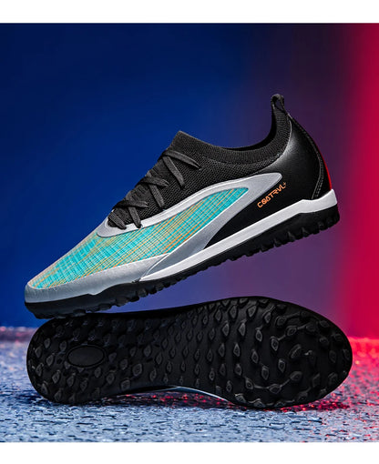 Nuove scarpe da calcio da uomo per esterno, traspiranti, antiscivolo, con tacchetti lunghi, per allenamento e partita, comode anche per ragazzi