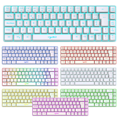 Hot Sale! Spanische kabelgebundene Gaming-Tastatur mit 69 Tasten und RGB-Hintergrundbeleuchtung, kompaktes 68%-Design, ein unverzichtbares Gadget für Büroangestellte und Gamer