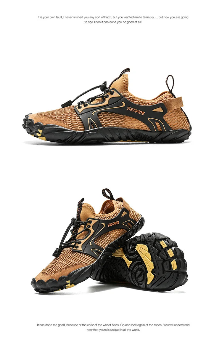 Water Shoes for Men, Trekking Hiking Shoes, Drainage Beach Aqua Shoes, Quick Dry Swim Barefoot Sandals, Diving Fishing Surfing Sneakers
