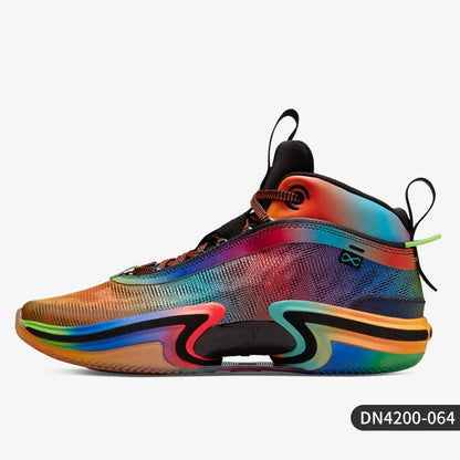 Zapatillas de baloncesto resistentes de media caña Nike Authentic Jordan unisex Rainbow DN4200-064