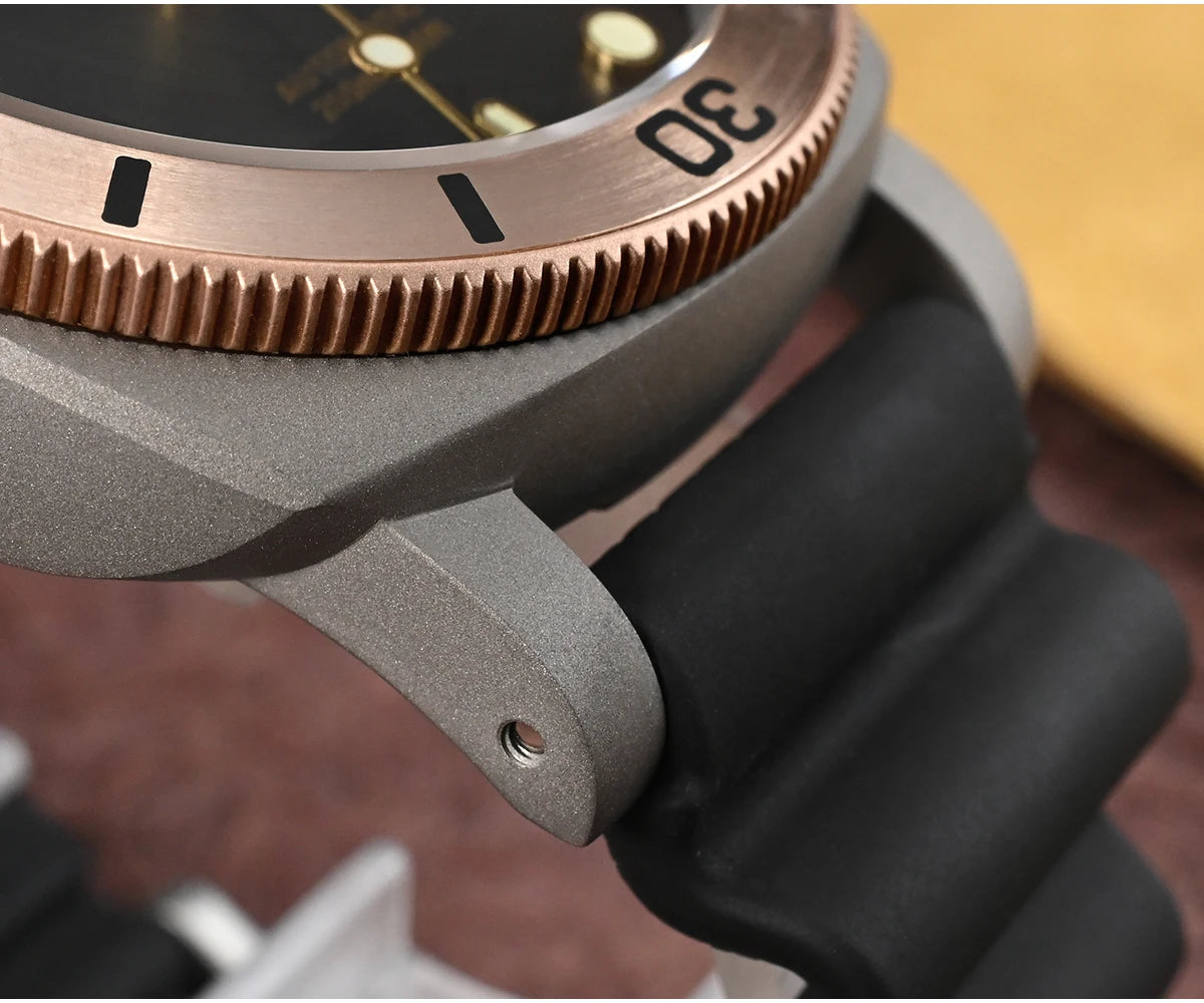 San Martin 42mm Retro Titanium Diver Watch NH35 Automatic Men's Mechanical Watches Bronze Bezel Sapphire Luminous Waterproof 200m