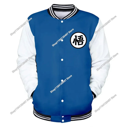 Uniforme da baseball streetwear Dragon Ball per uomo e donna, costume Son Goku per adulti, giacca primaverile e autunnale, cardigan, felpa, idea regalo