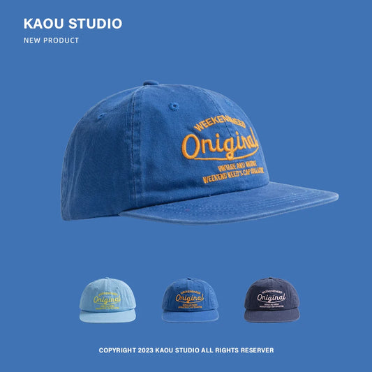 Baseball Cap Spring and Autumn Soft Top Embroidery Men and Women All-Matching Street Tide Brand Peaked Cap Wide Brim Sunshade