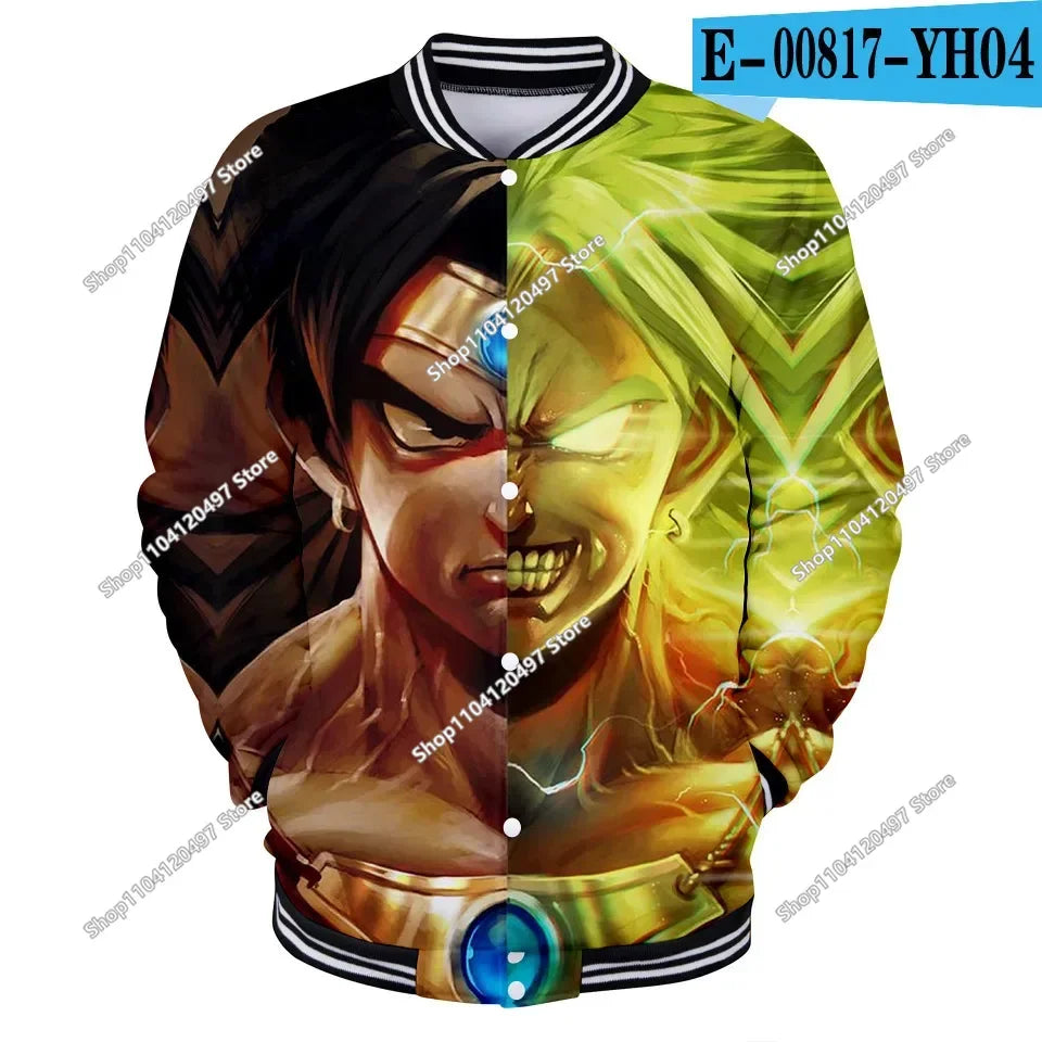 Uniforme da baseball streetwear Dragon Ball per uomo e donna, costume Son Goku per adulti, giacca primaverile e autunnale, cardigan, felpa, idea regalo