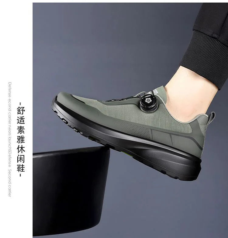 Outdoor Men's Sneakers 2026 New Spring and Summer Thick-Soled Sports Shoes Men's Hiking Daddy Shoes Casual Footwear for Men
