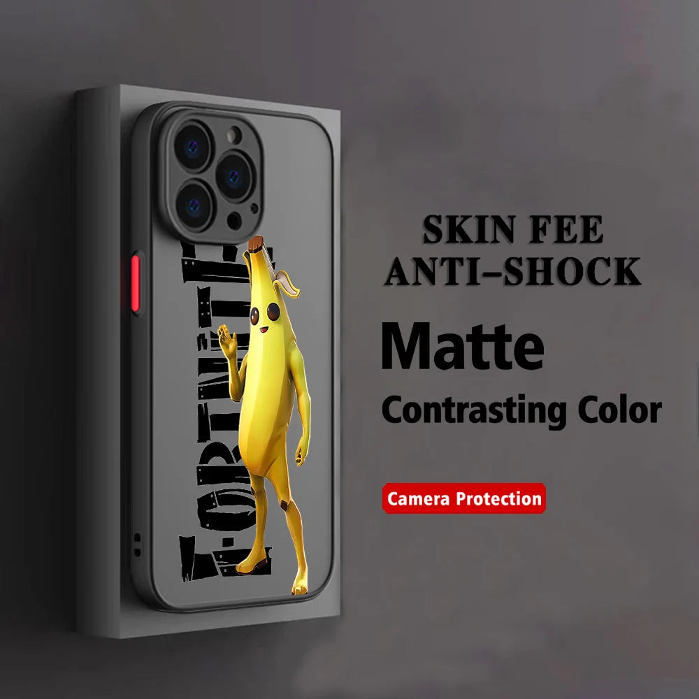 Hot Game F-Fortnites Handyhülle für Xiaomi Redmi Note 14 13 12 12S 11 11S 10 10S 9T 9S 8 7 Pro Plus 4G 5G, matte transparente Rückabdeckung