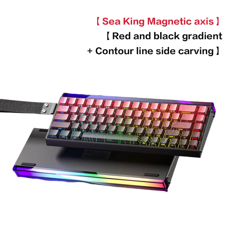 Tastiera meccanica gaming AULA HERO 68 HE con asse magnetico RT, cablata, illuminazione RGB, polling rate 8K e incisione laterale