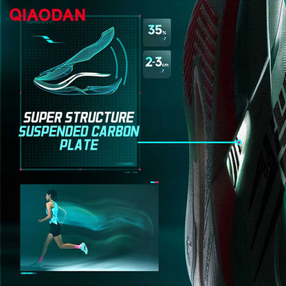 QIAODAN Feiying PB6.0 Men Running Shoes Professional Marathon Full Palm Suspended Carbon Plate Racing Sneakers QDB023261299