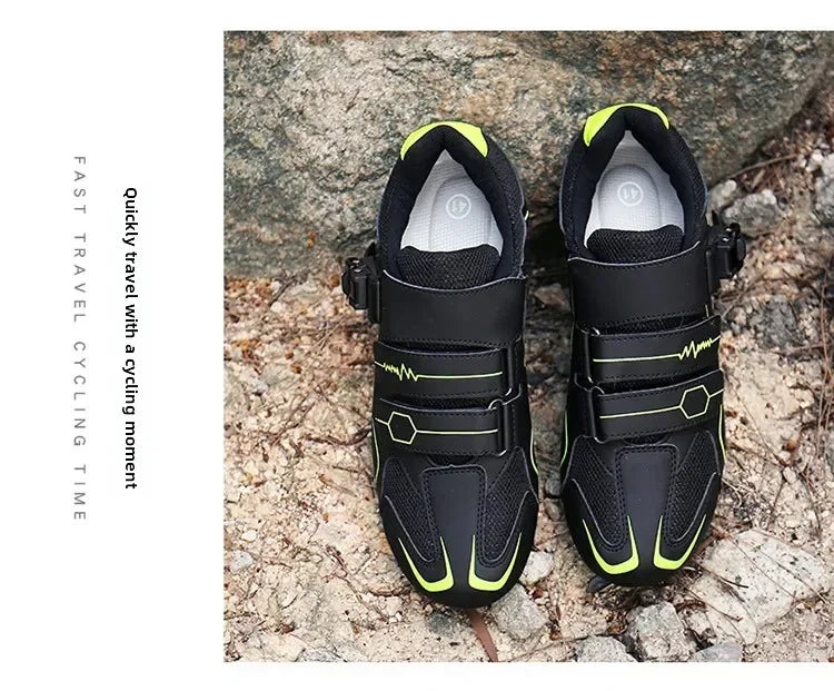 Unisex Hard Sole Cycling Shoes – 4-Season Road Bike Lock Pedal Shoes for MTB Outdoor Sports