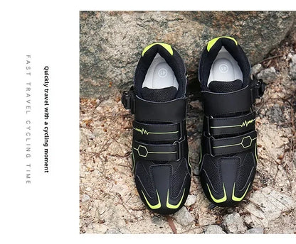Unisex Hard Sole Cycling Shoes – 4-Season Road Bike Lock Pedal Shoes for MTB Outdoor Sports