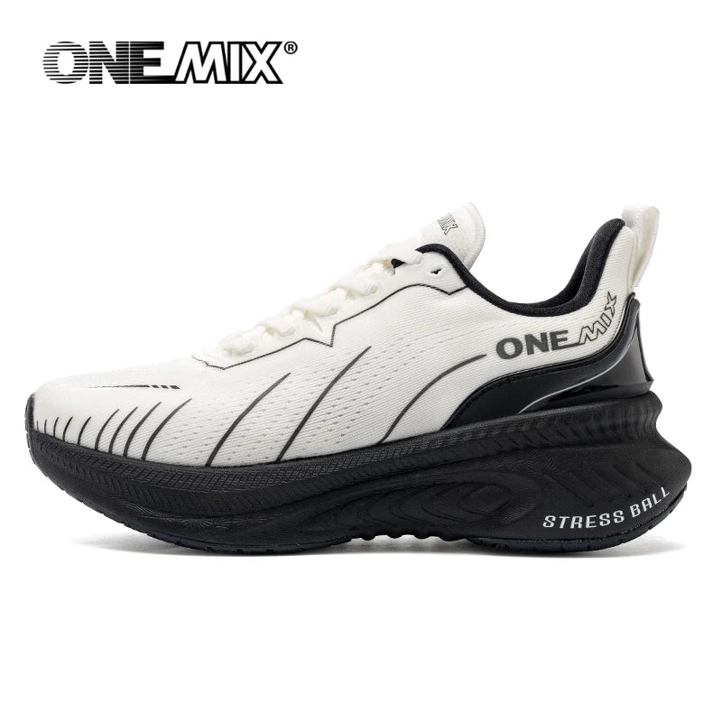 ONEMIX Nuove scarpe da running ammortizzate da uomo, adatte a runner pesanti, stringate, sportive da donna, antiscivolo, outdoor, sneakers atletiche da uomo