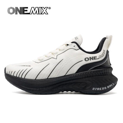 ONEMIX Nuove scarpe da running ammortizzate da uomo, adatte a runner pesanti, stringate, sportive da donna, antiscivolo, outdoor, sneakers atletiche da uomo