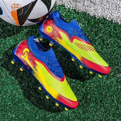 New Men Football Boots Outdoor Sport Boys Long Spikes Non Slip Breathable Match Training Cleats Soccer Shoes Adult Comfortable