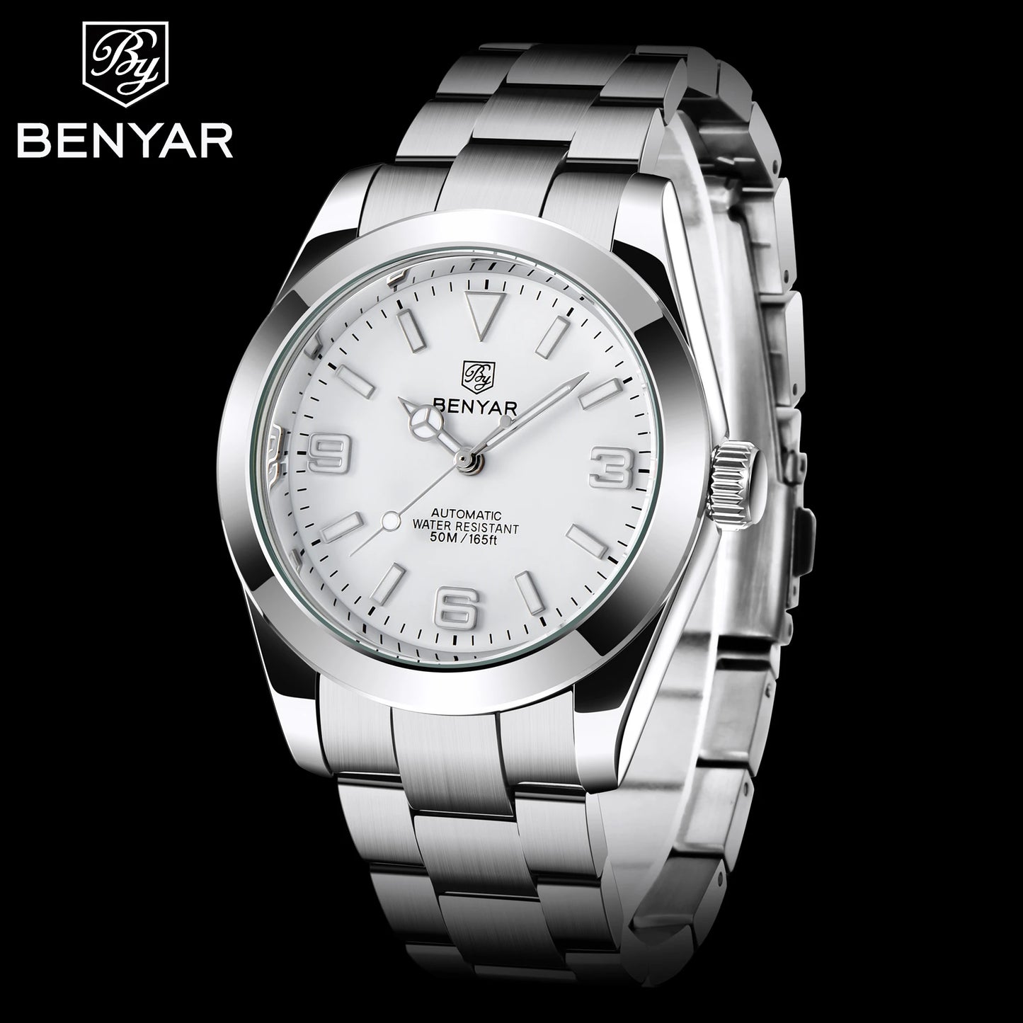 BENYAR 2025 Nuovo orologio meccanico automatico da uomo, stile business e sportivo di lusso, impermeabile 50M, orologio da uomo