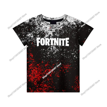 Fortnite 3D Printed Short Sleeve T-Shirt Game Cartoon Print Battle Royale Adult Kid Clothes Kids T-shirt Harajuku T-shirt