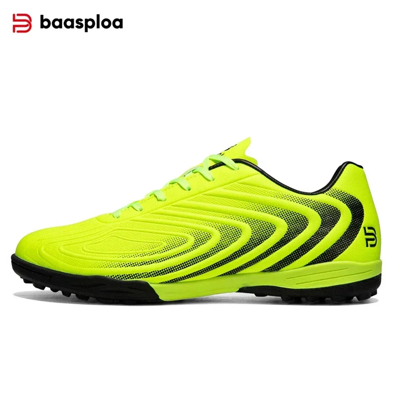 Baasploa Herren Profi-Fußballschuhe Outdoor rutschfeste Trainings-Sportschuhe für Männer leichte Leder-Fußballschuhe Chuteira Campo