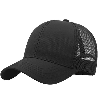 Unisex Quick Dry Big Head Mesh Baseball Cap Adjustable plus Size Summer Snapback Hat Comfortable Breathable 56-65cm