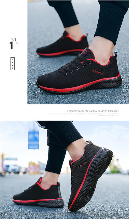 Men's Walking Shoes - Slip-On Tennis Running Shoes Memory Foam Lightweight Work Sneakers for Indoor Outdoor Gym