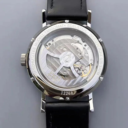 Men's 38mm automatic mechanical watch suitable for Seagull ST1701 self-winding movement, waterproof transparent back wristwatch.