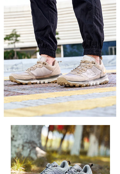 Rax Cowhide Hiking Shoes Men Outdoor Mountain Antiskid Climbing Sneakers Warm Lightweight Trekking Boots Sports Casual Shoes