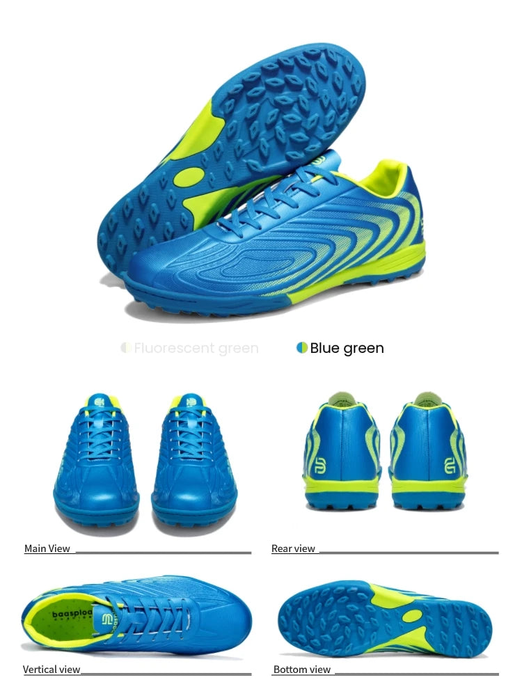 Baasploa Herren Profi-Fußballschuhe Outdoor rutschfeste Trainings-Sportschuhe für Männer leichte Leder-Fußballschuhe Chuteira Campo