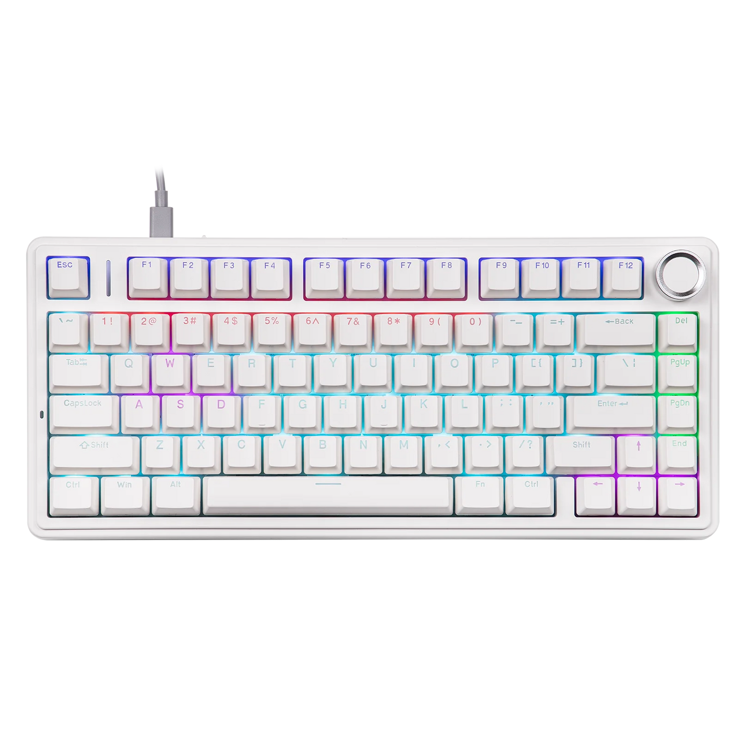 EPOMAKER x AULA F75 kabelgebundene mechanische Hot-Swap-Tastatur 75% ANSI US-Layout mit Gasket-Mount und Drehregler für Mac/WIN/Android